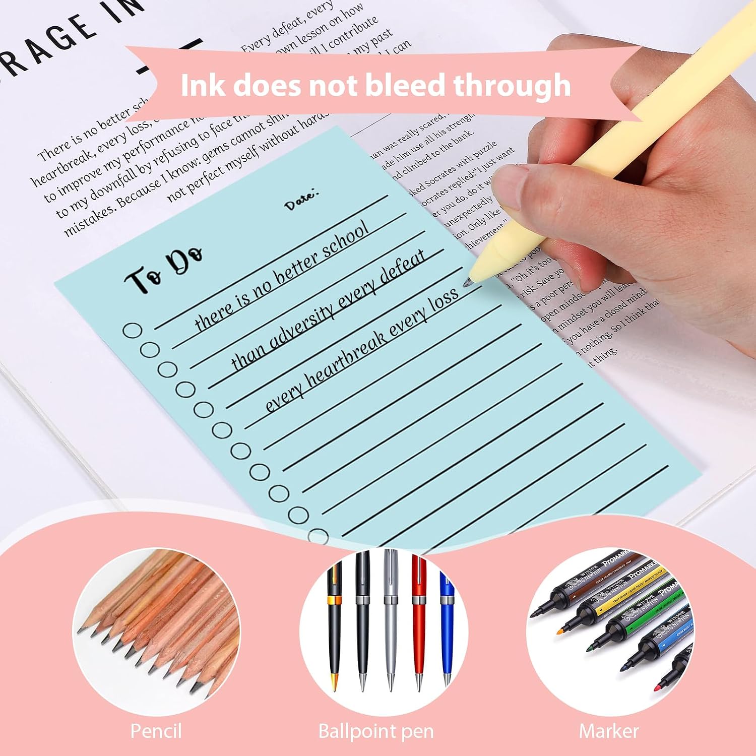 Detalle de 9 Haftnotizblöcke mit To-do-Linien (450 Blatt) in 9 Farben – Sticky Notes 10×15 cm