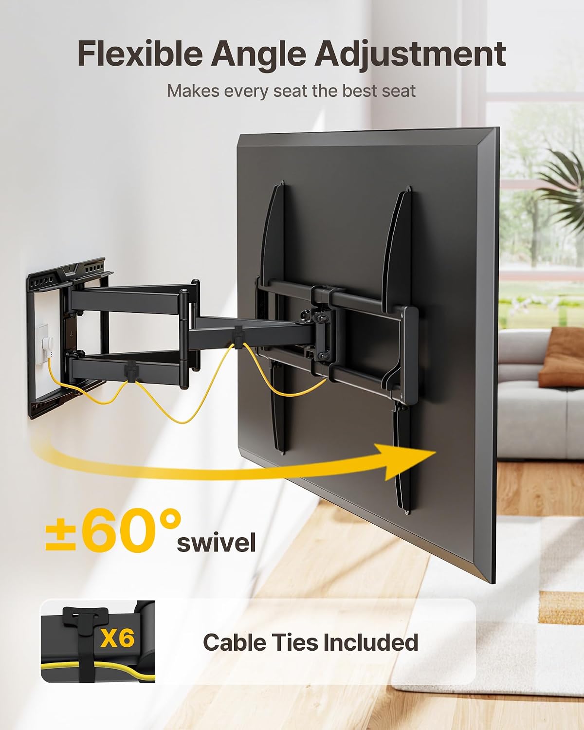 Thumbnail 5 de monTEK Heavy-Duty Full Motion TV Mount 200 lb