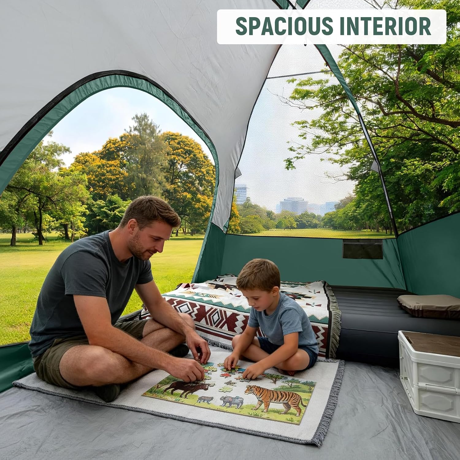 Detalle de CAMPROS CP CP-1107N-1 6-Person Dome Tent with Rainfly and Mesh Ventilation