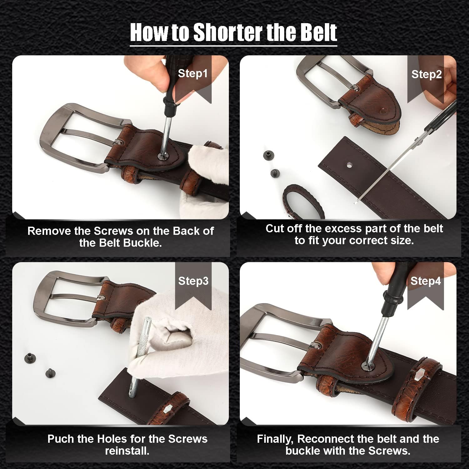 Detalle 2 de GSG Since 1998 genuine leather dress belt (double-stitched) with single prong buckle, M22067