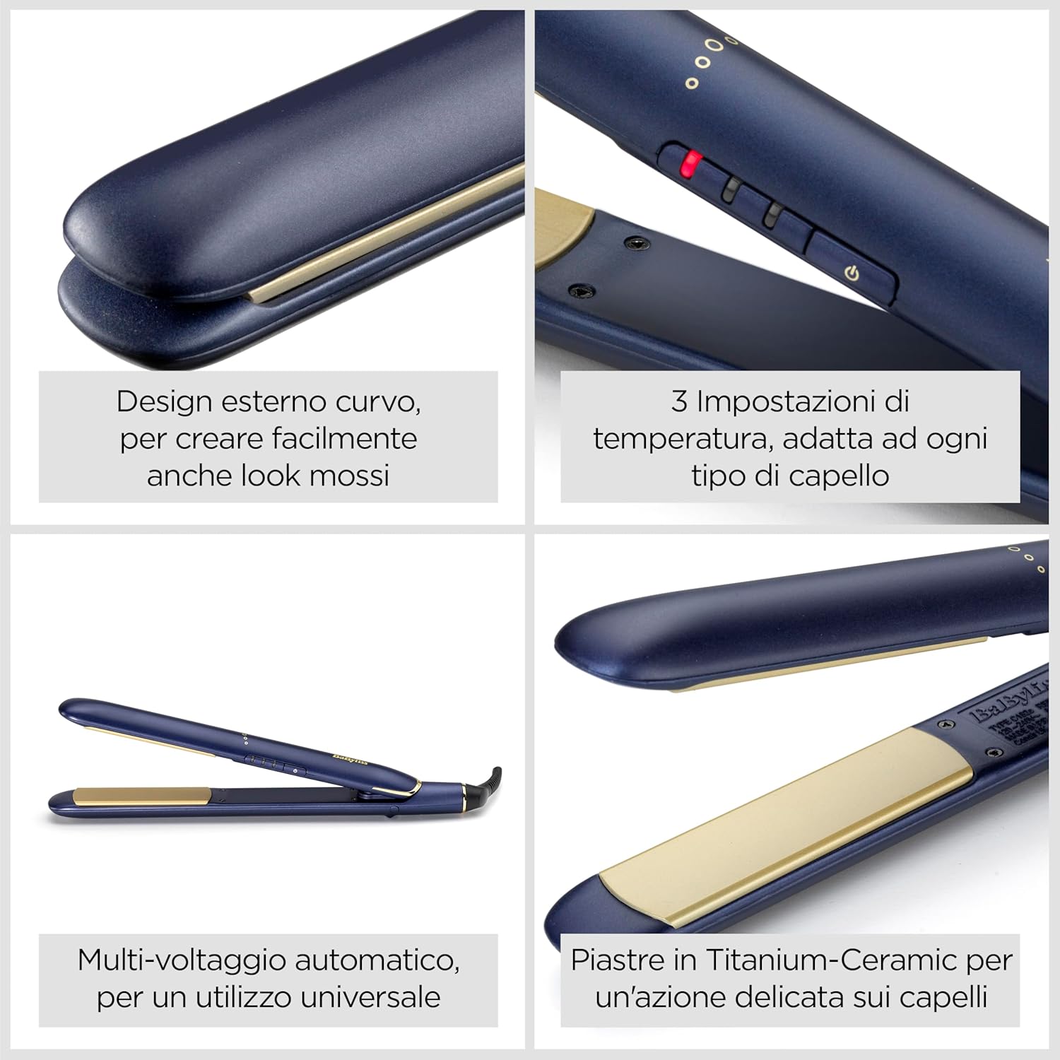 Detalle 1 de BaByliss 2516PE Piastra Midnight Luxe 235°C