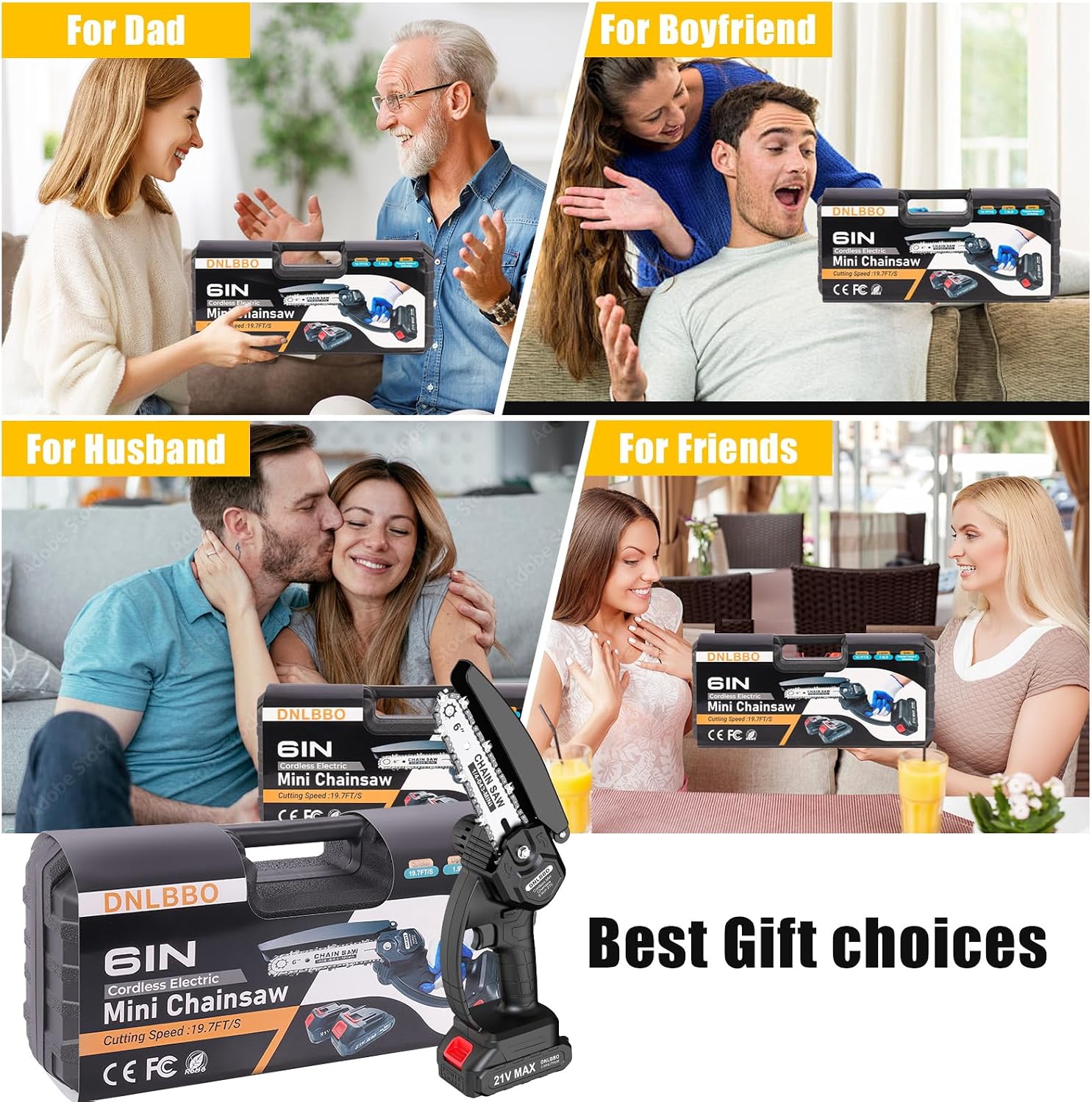 Detalle 2 de DNLBBO 6-Inch Cordless Mini Chainsaw with Power Display and 700W Motor