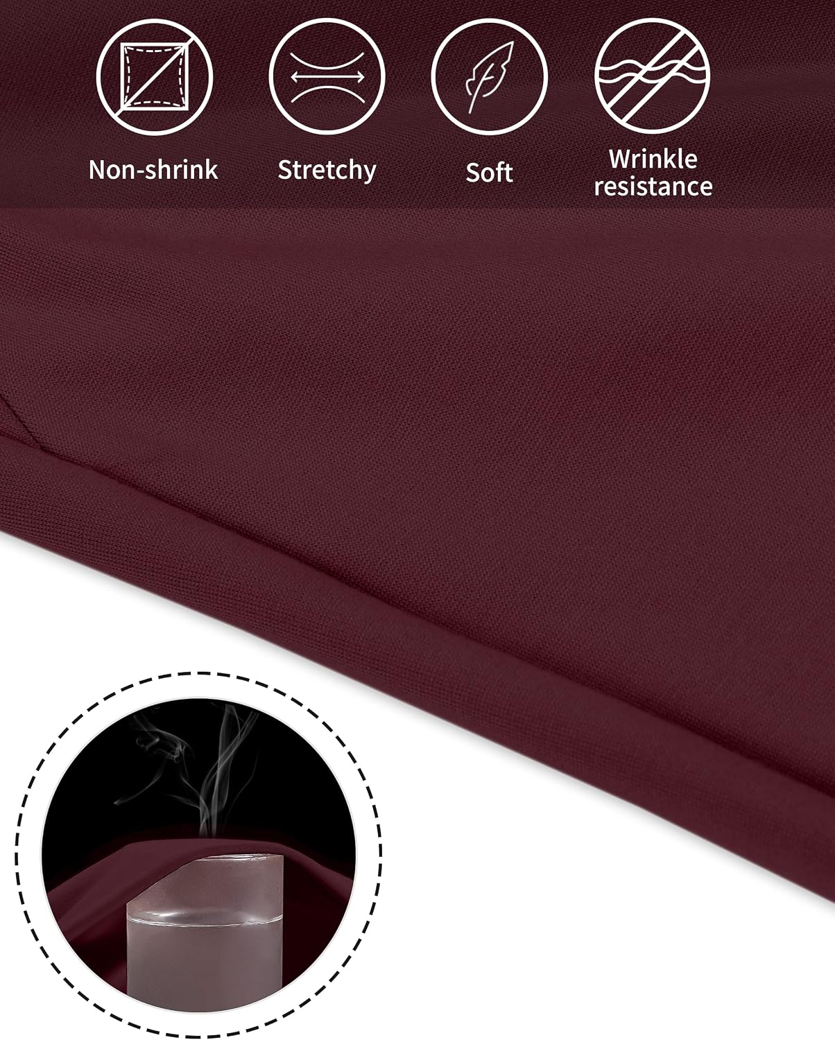 Detalle de AFITNE Straight Leg Trousers with Pockets for Women (pull-on workwear), available in 29/31/33 inch lengths