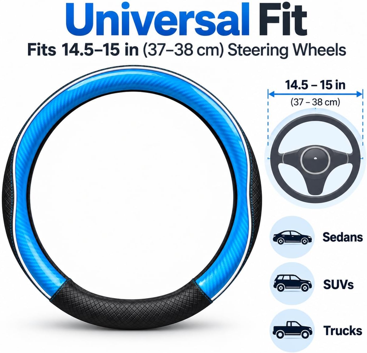 Detalle de Autothetic Steering Wheel Cover, 15-Inch