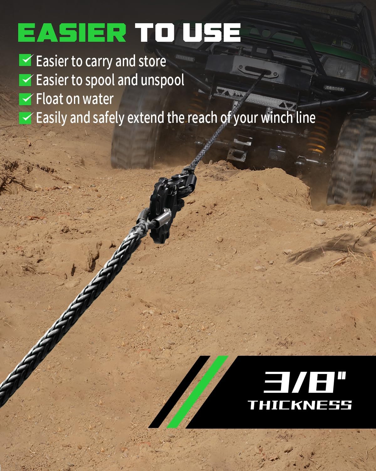 Thumbnail 5 de DAYDOOR Winch Rope Extension 92ft