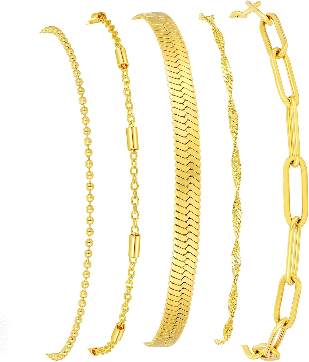 Detalle de Striviio Gold-Plated Bracelet Set