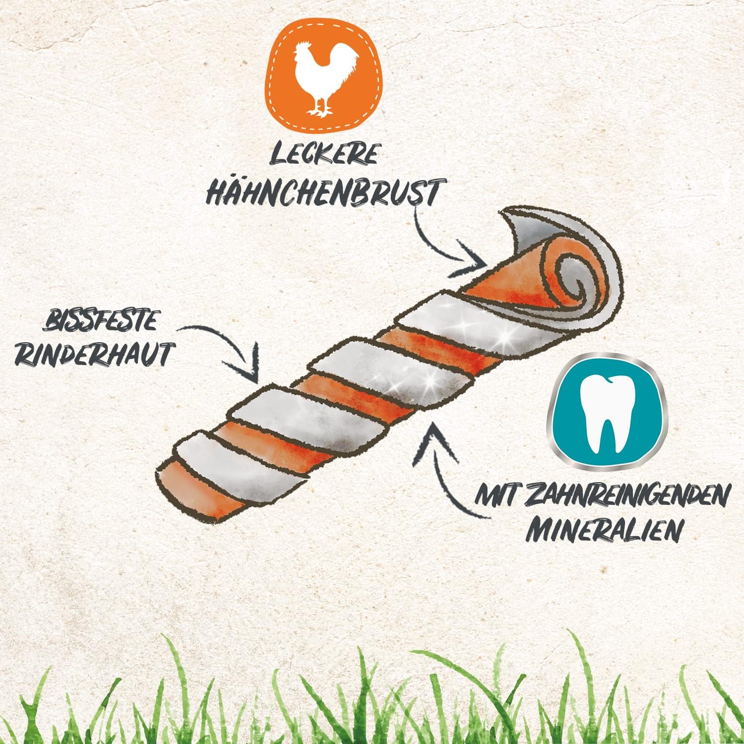 Detalle de 8in1 Pro Dental Twisted Sticks – Kaustangen zur Zahnpflege für Hunde über 1 kg, 35 Stück