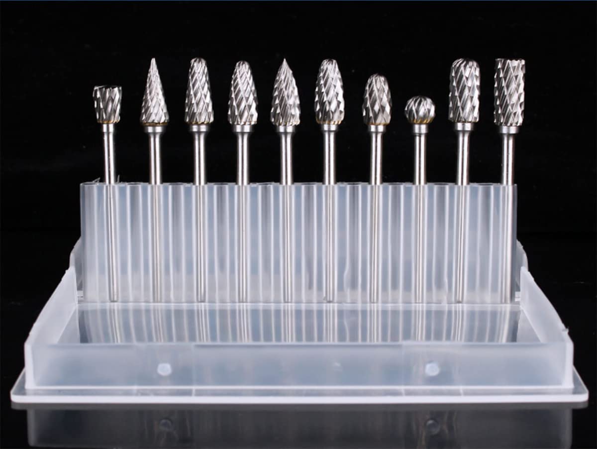 Thumbnail 6 de YURINWOO YURINWOO-10PCS hardmetalen stiftfrezen, 10-delig met 3 mm schacht
