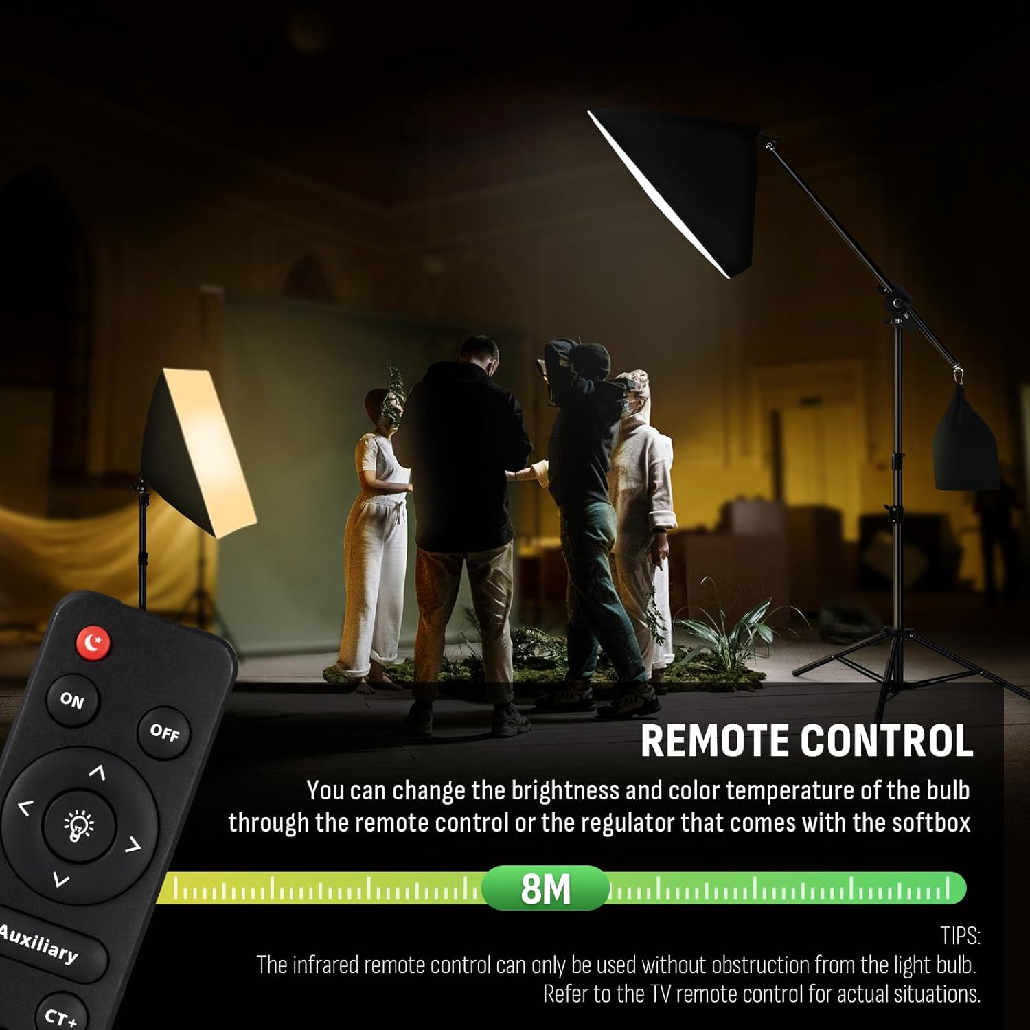 Thumbnail 5 de Niceveedi 50x70cm Photography Light Kit, 2-Pack with 85W Bulbs and 203cm Tripods