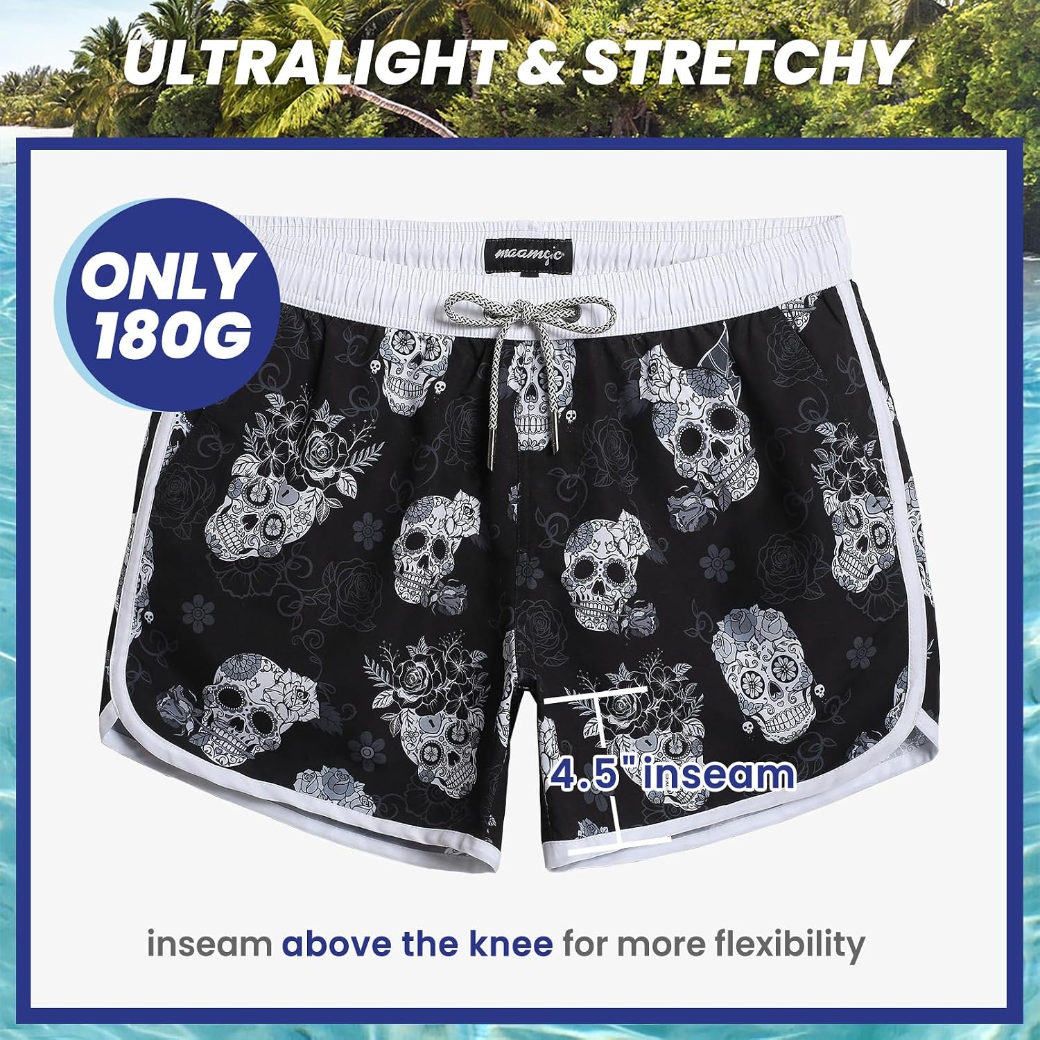 Thumbnail 5 de MaaMgic Badeshorts Vintage Kurz 11,5 cm