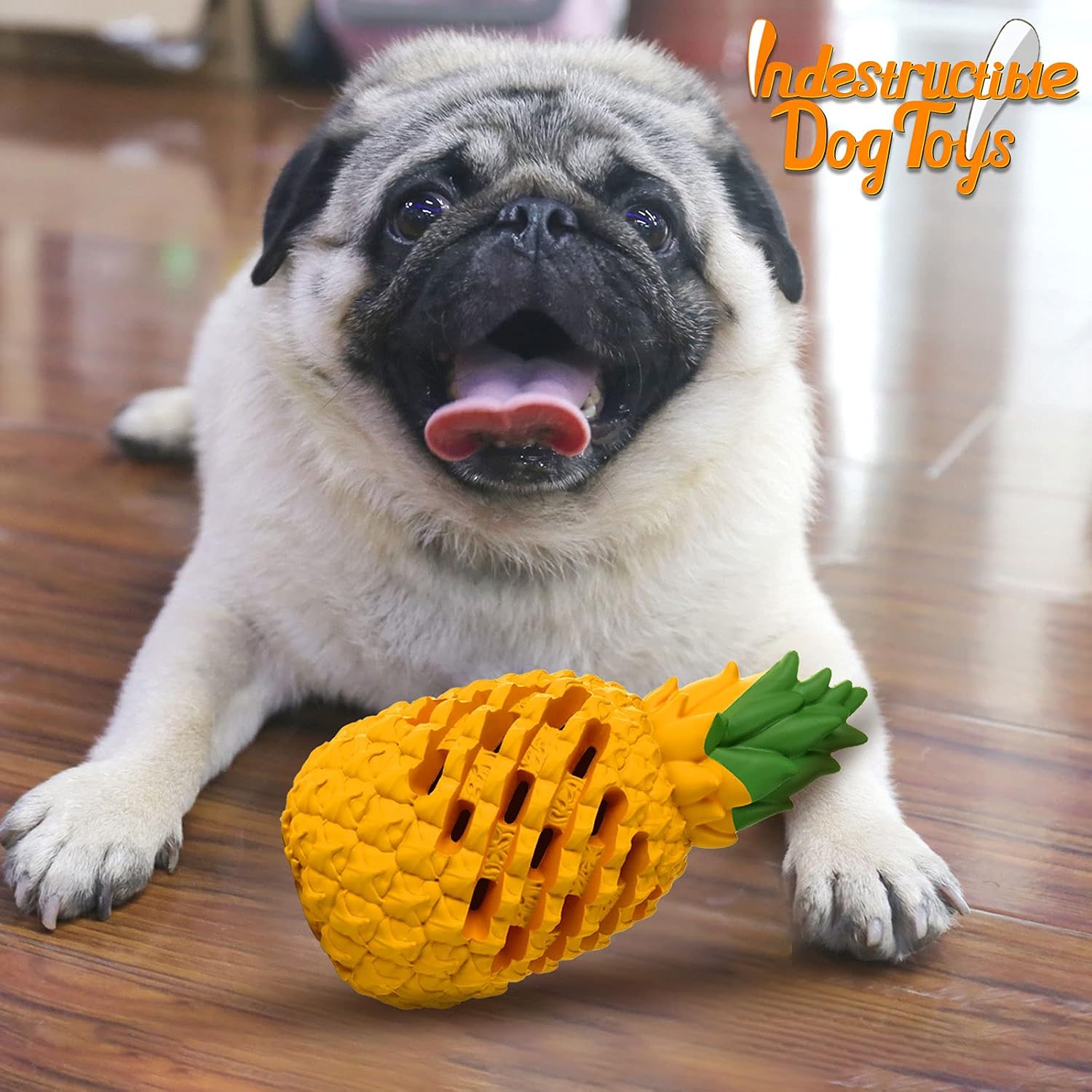 Thumbnail 2 de M.C.works Ultra-Durable Pineapple Dog Toy for Aggressive Chewers (6.7in)