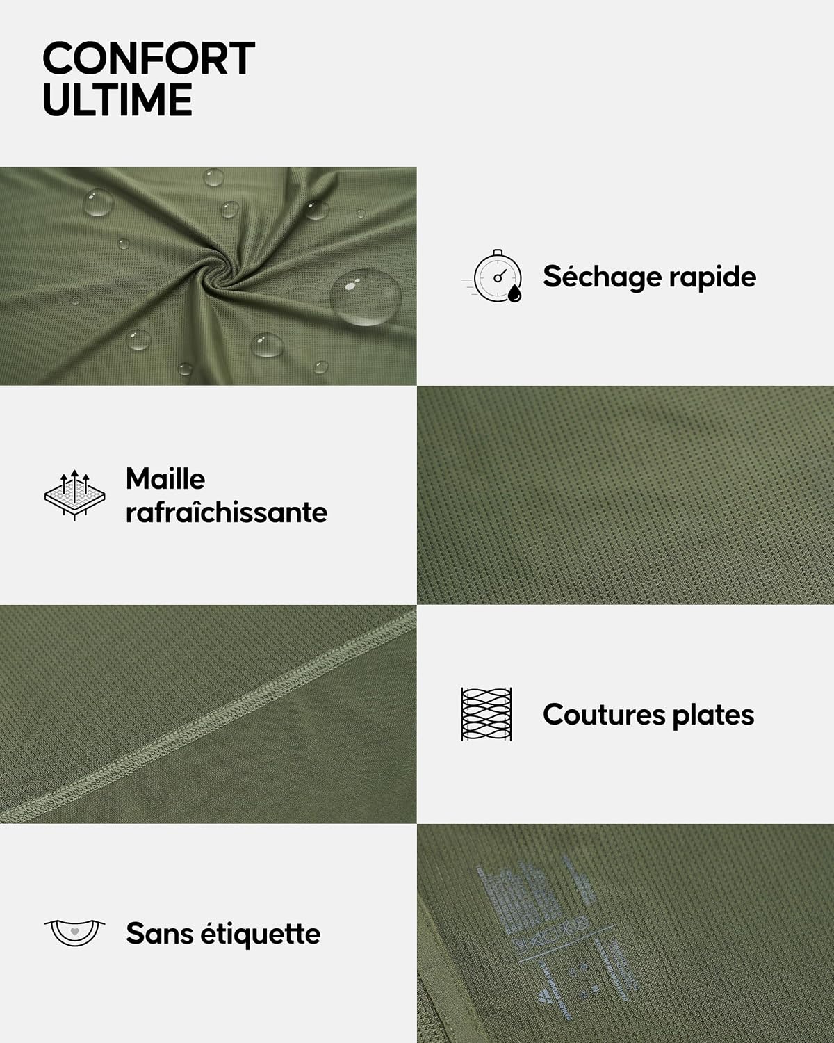 Detalle de DANISH ENDURANCE T-Shirt Sport Technique Femme à col rond ultra respirant (lot 1 ou 2)