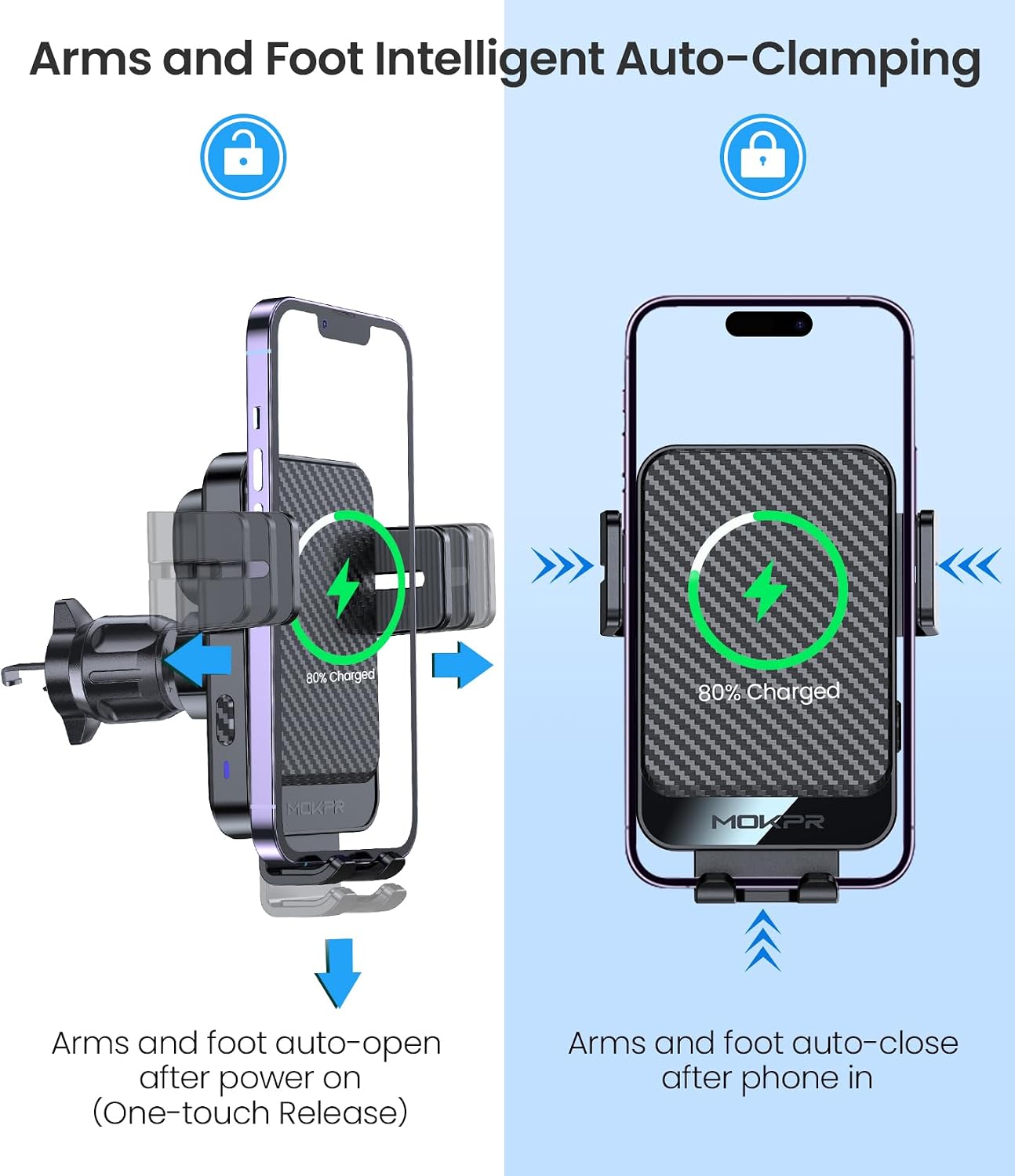 Thumbnail 3 de MOKPR Wireless Car Charger 15W car phone holder