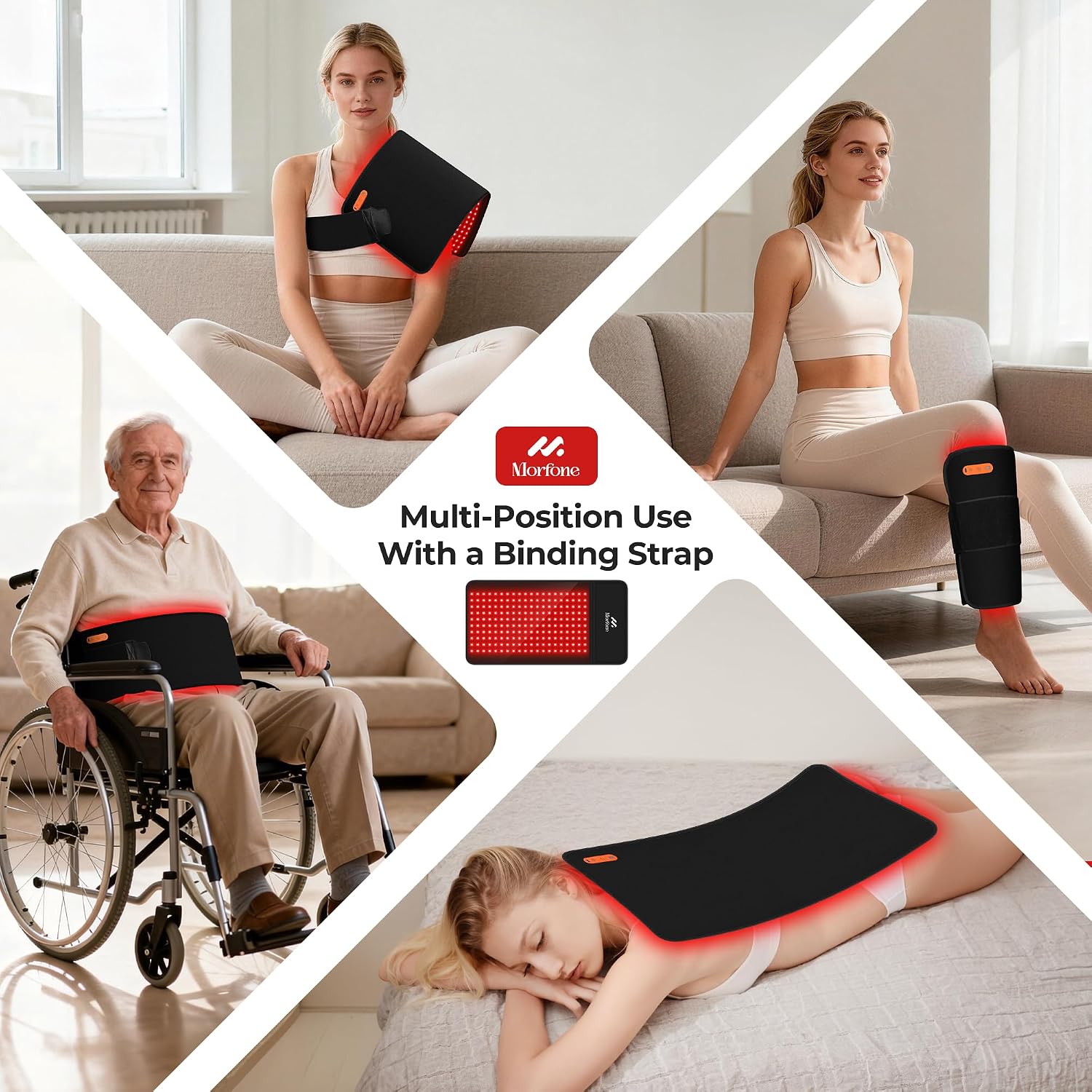 Thumbnail 5 de Morfone Cordless Red Light Pad 24" x 12" – Portable Dual-Wrequency Infrared Therapy with Built-in Battery