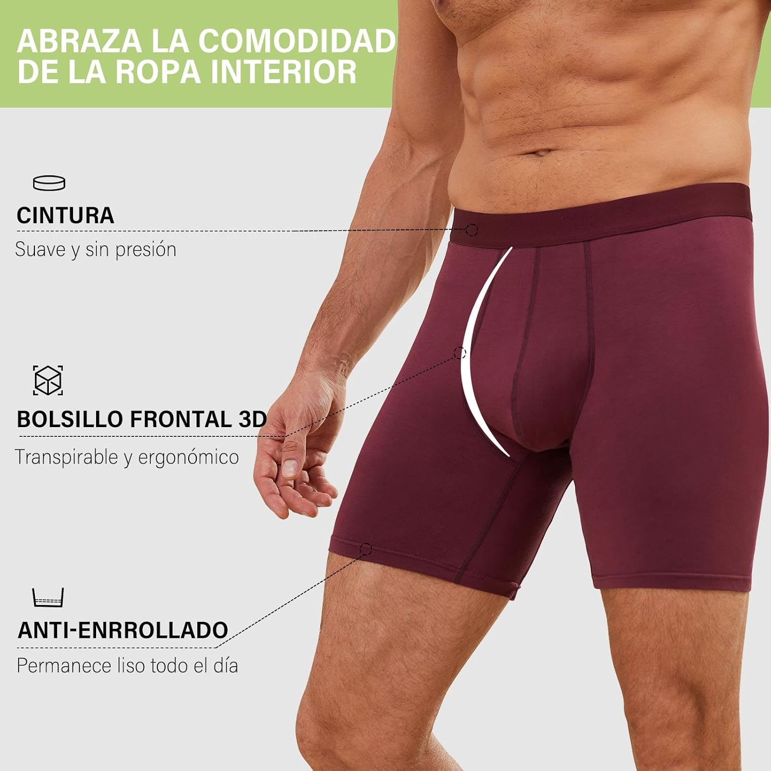 Detalle 2 de PUTUO Calzoncillos bóxer bambú pack 6 M-XXL