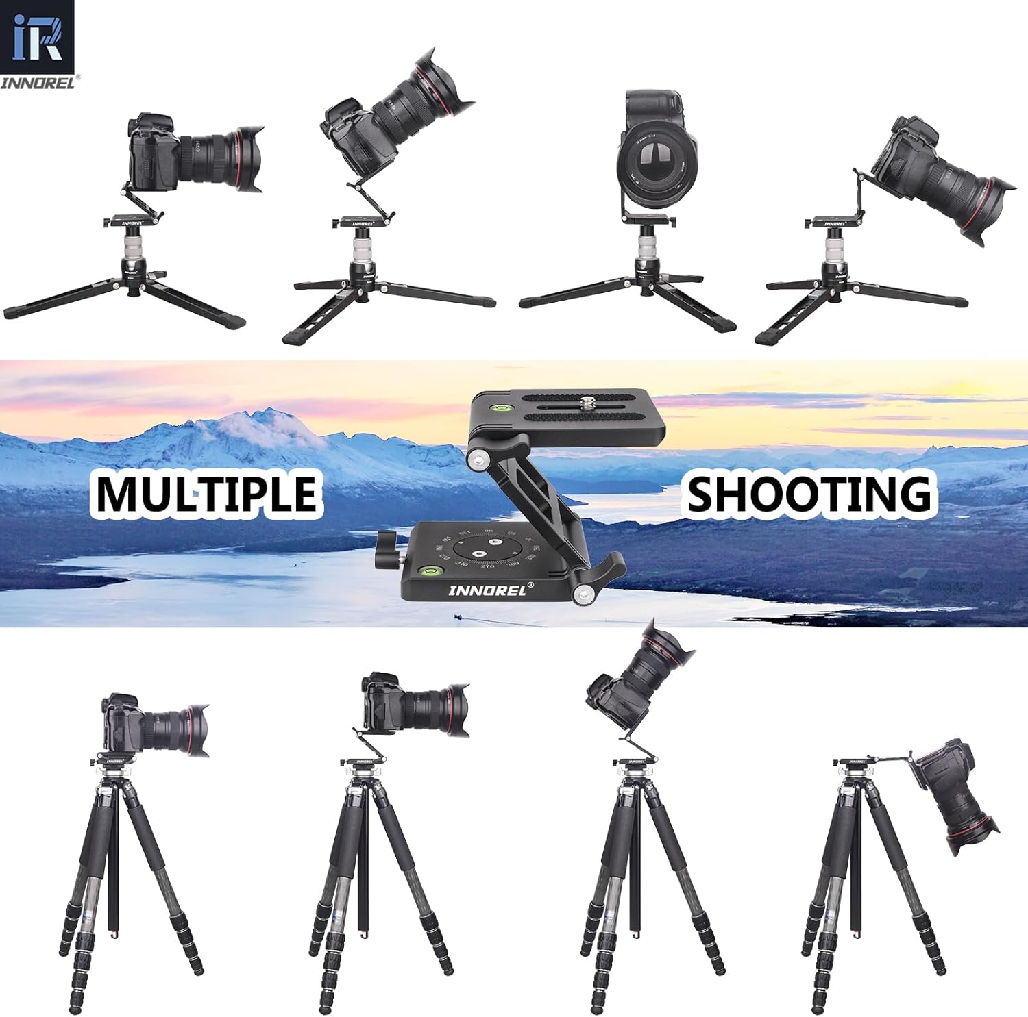 Thumbnail 3 de INNOREL ZH7 Z Flex Tilt Tripod Head (aluminium alloy) for DSLR, camcorders and slider rails