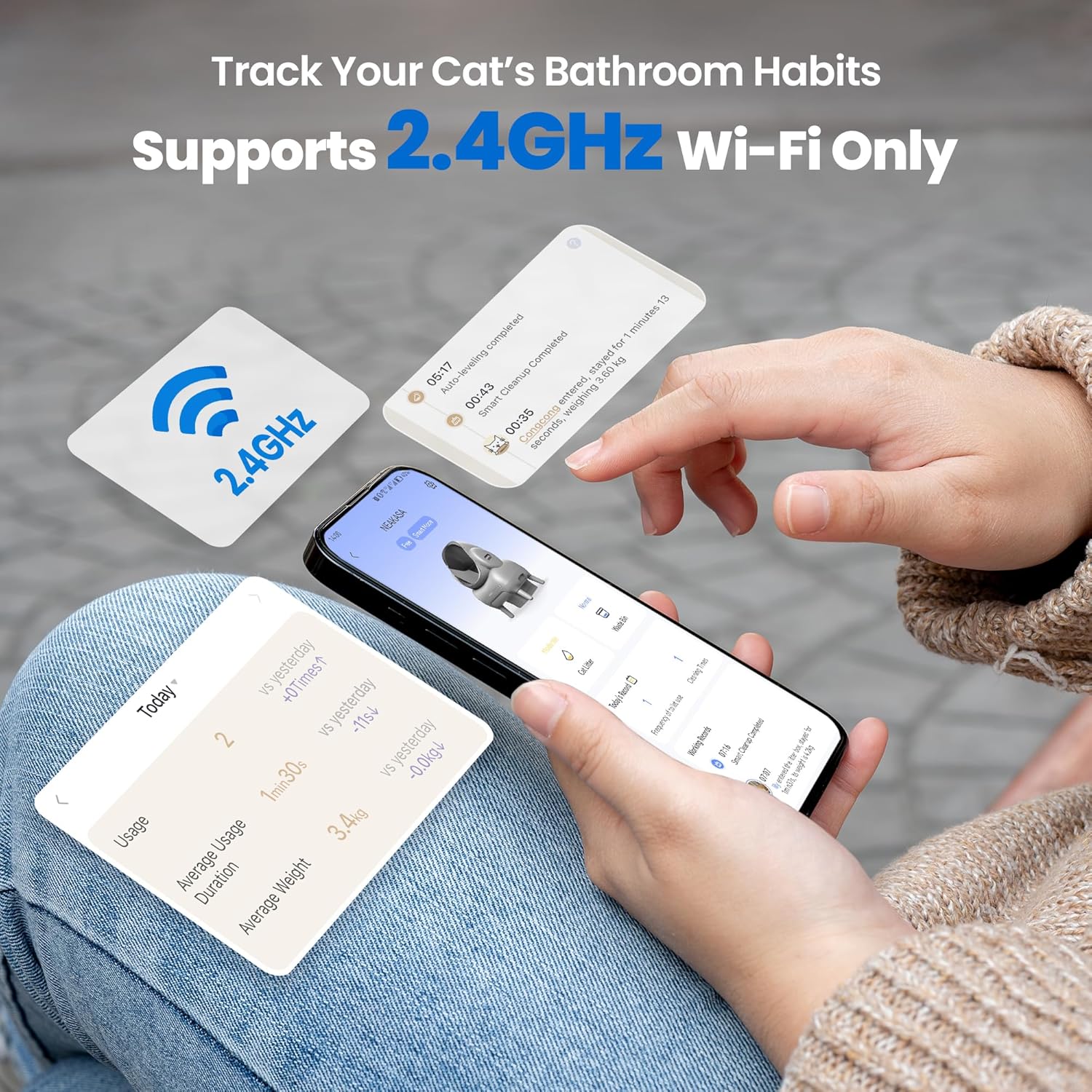 Thumbnail 6 de Neakasa M1 Plus Self-Cleaning Cat Litter Tray (Open-Top) with App Control