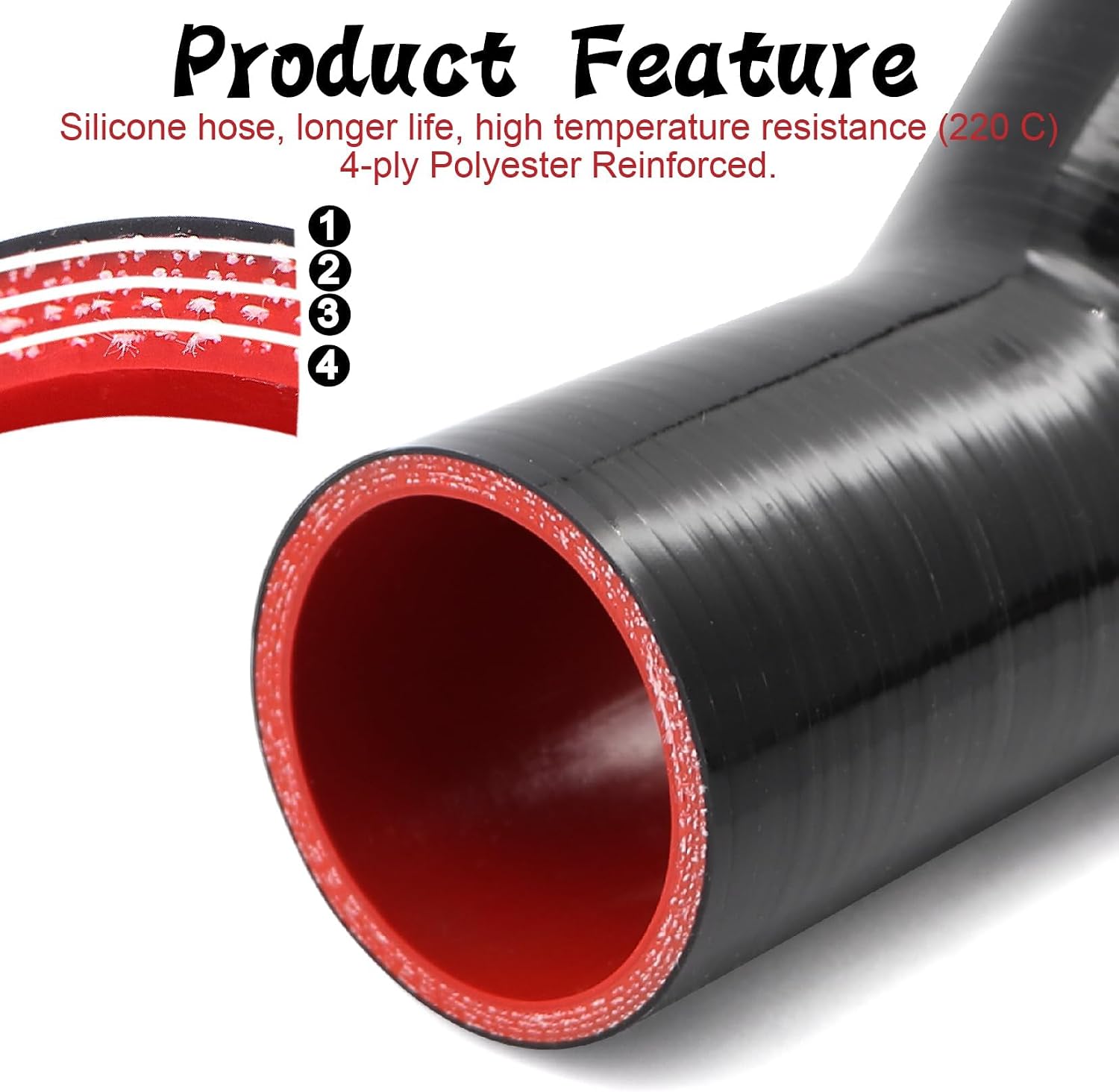 Detalle de TuoLauthon Silicone Reducer Hose 45-degree