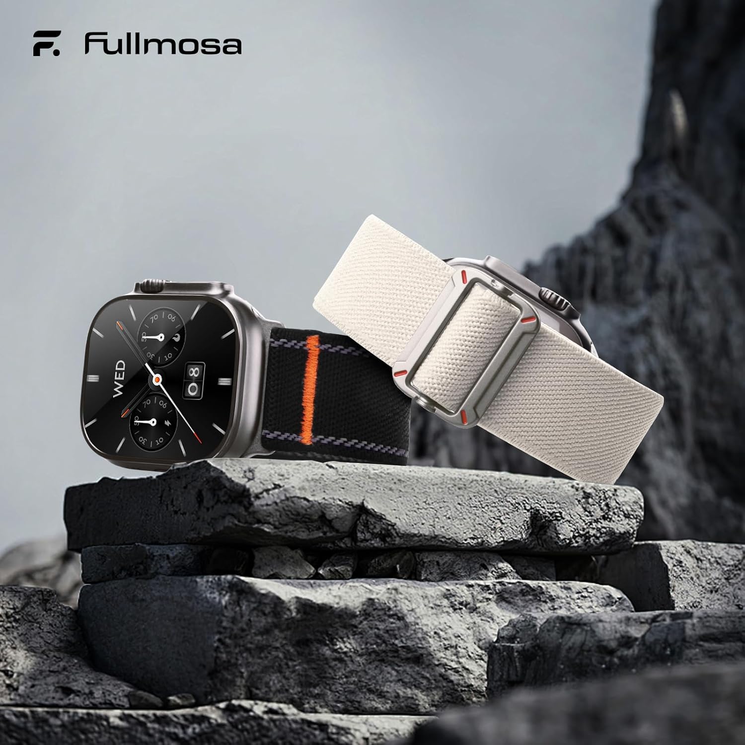 Thumbnail 6 de Fullmosa 2 Pezzi Cinturino Elastico Nylon per Apple Watch Ultra 3/2/1 to 42–49 mm