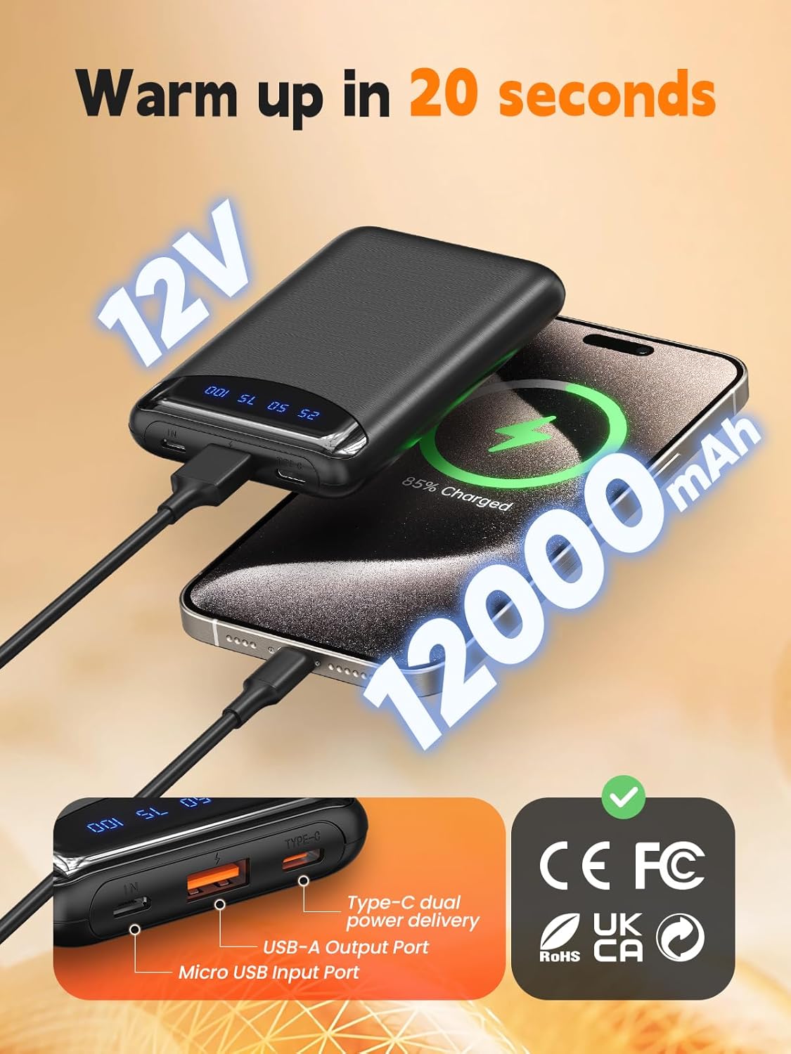 Thumbnail 4 de VIWKO Chaleco Calefactable Mujer 12V 12000mAh Talla L