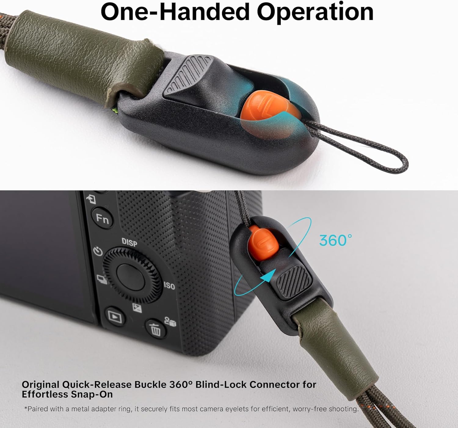 Thumbnail 1 de PGYTECH Cinturino per fotocamera Slim Vintage in pelle ECCO, con sgancio rapido e regolazione a una mano