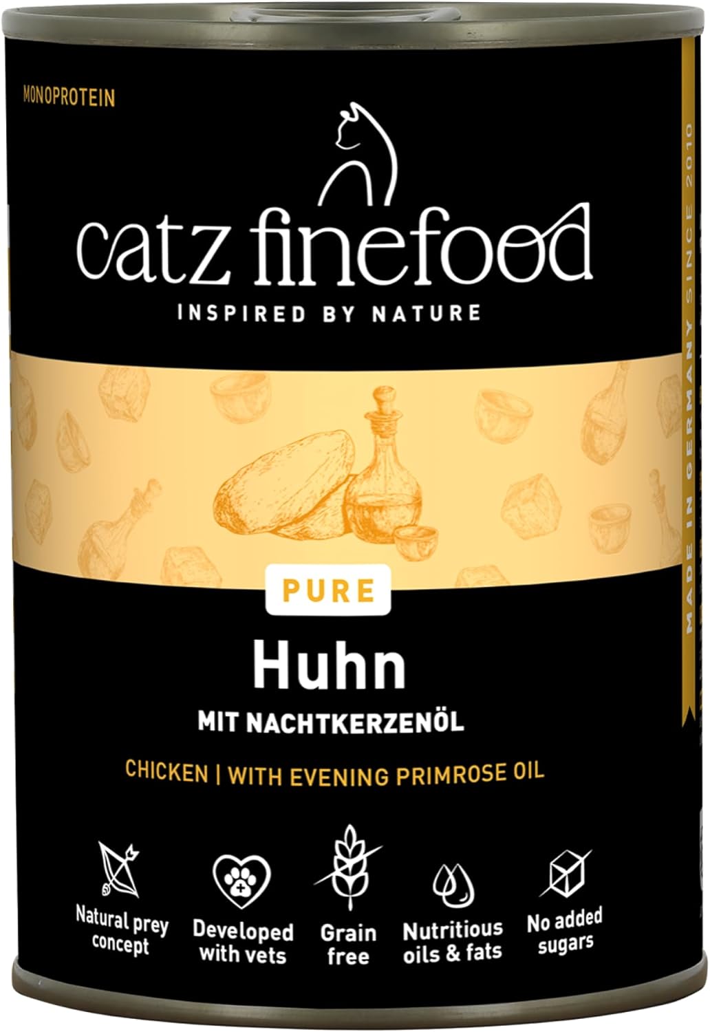 Detalle de catz finefood Purrrr Huhn Monoprotein Katzenfutter nass N° 103 – 6 x 400 g