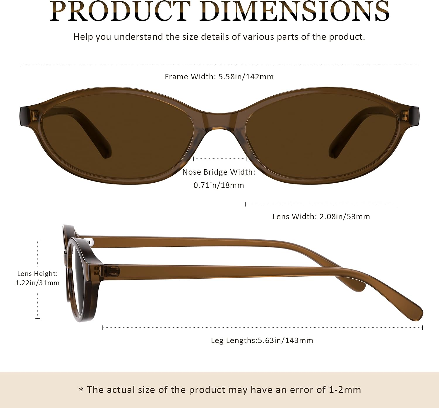 Thumbnail 5 de phikttu Women's Oval Sunglasses 53mm