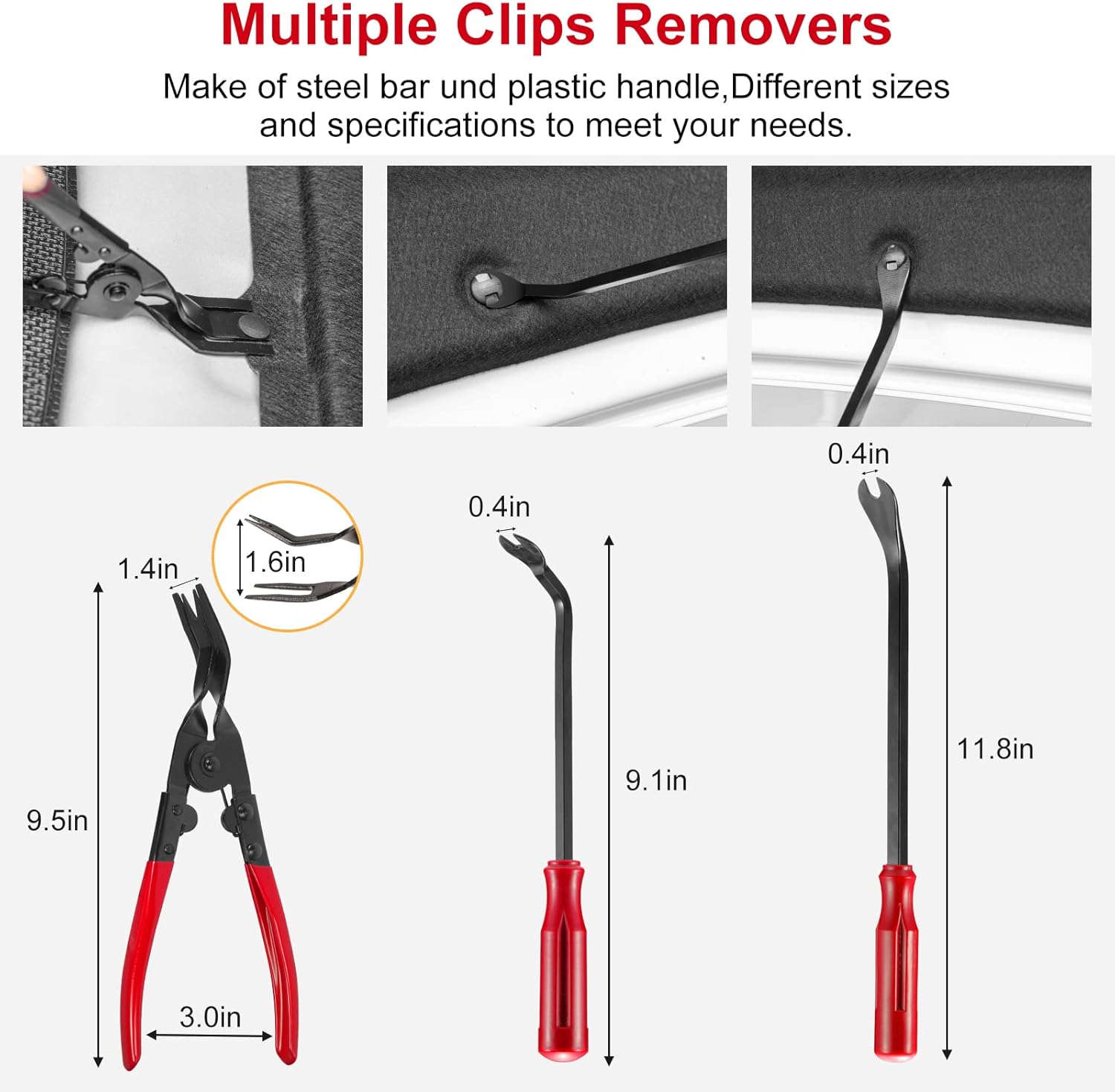 Thumbnail 2 de Hochferr 330-teiliges Demontage-Werkzeug-Set für Auto-Clips & Zierleisten