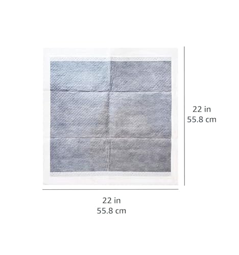 Detalle de Amazon Basics Almohadillas de adiestramiento para perros y cachorros, carbón y secado rápido (40 unidades) – Gris