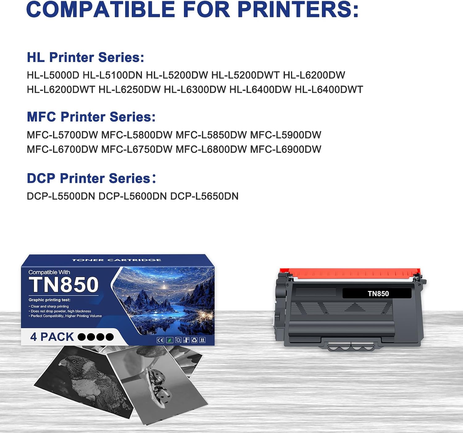 Thumbnail 1 de Toner Bank TN850/TN-850 Compatible Black High-Yield Toner, 4-Pack