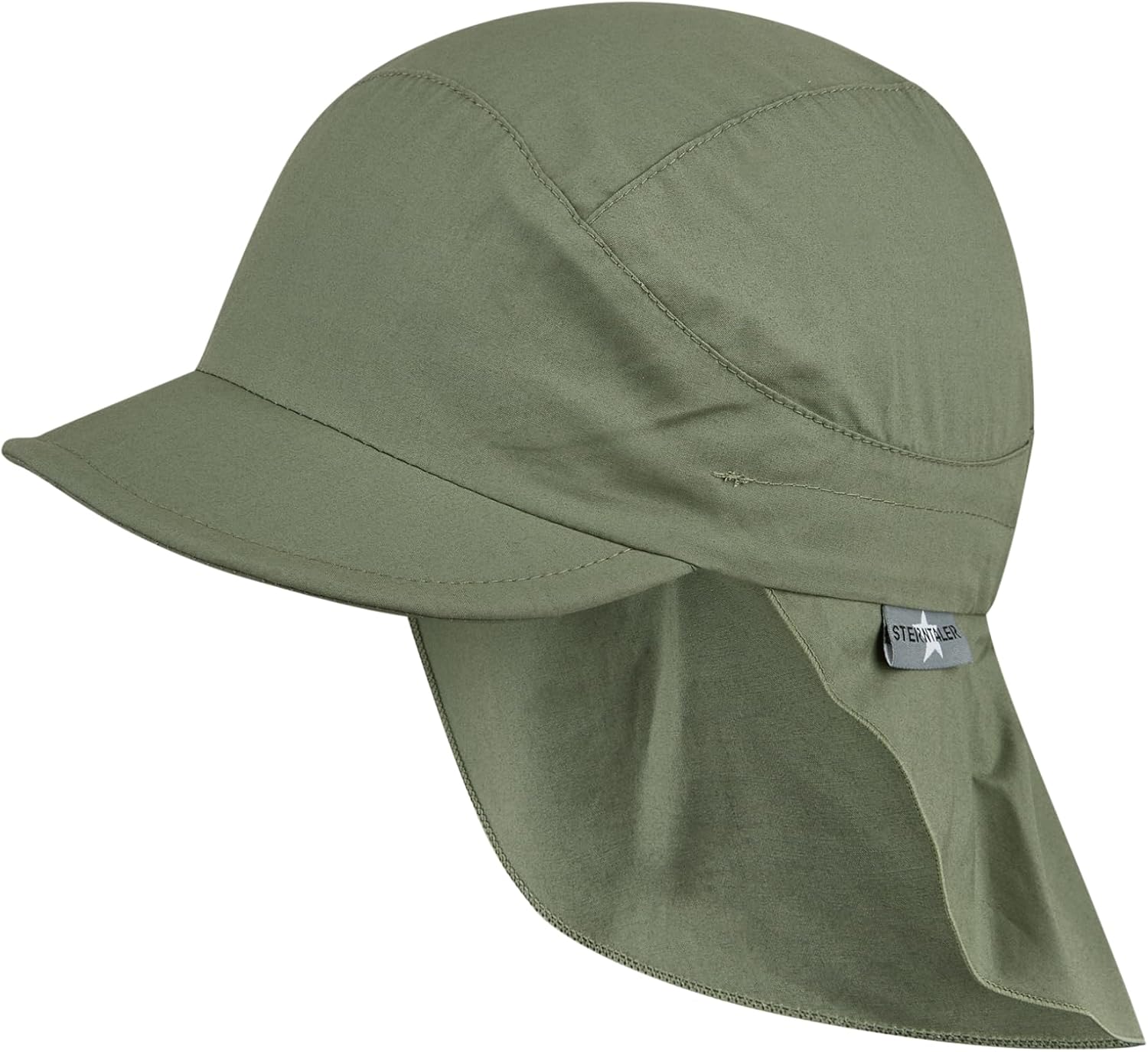 Detalle de Sterntaler Schirmmütze Nacken Basic (UV-Schutz 50+, Bio-Popeline) – Unisex Baby- und Kinder-Mütze mit Nackenschutz