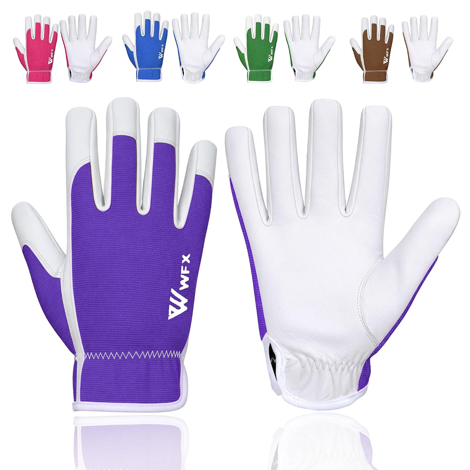 Detalle de WFX Guantes de cuero para jardinería S