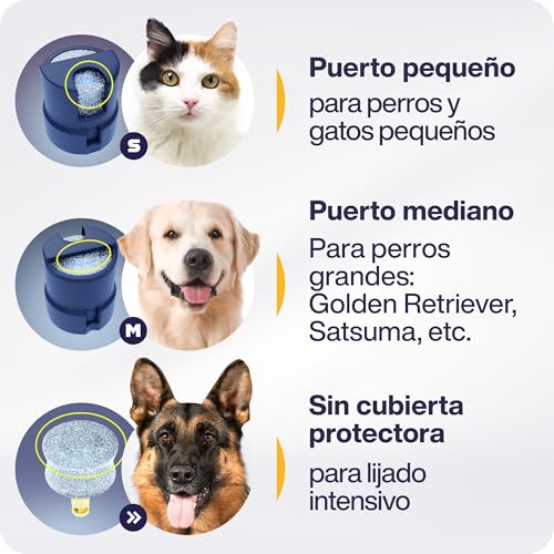 Detalle de PETPROVED Lima Uñas Eléctrico para Mascotas: Cortauñas con 2 velocidades, 3 puertos y cabeza de diamante
