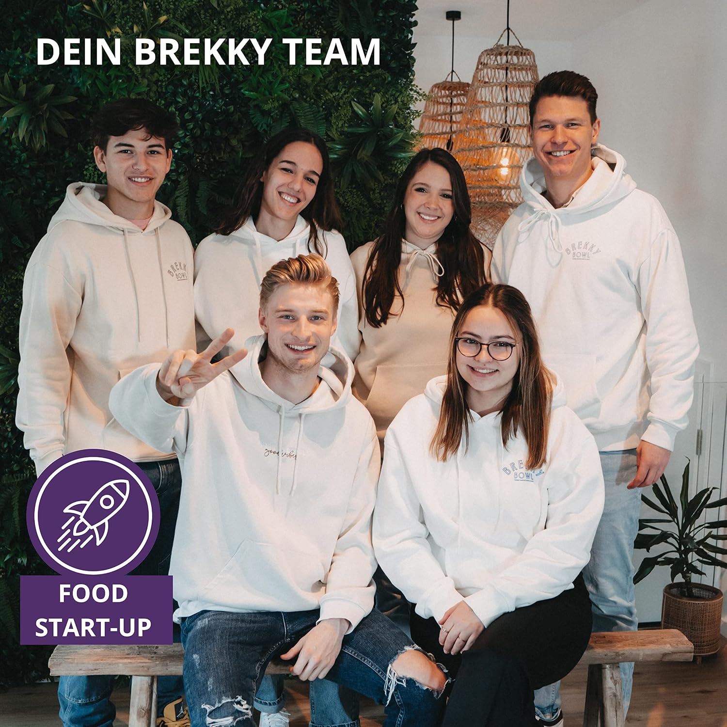 Detalle de BREKKY Blueberry Wave Smoothie Bowl – vegan, 100% natürlich, ohne Zuckerzusatz – praktisches Frühstückspulver