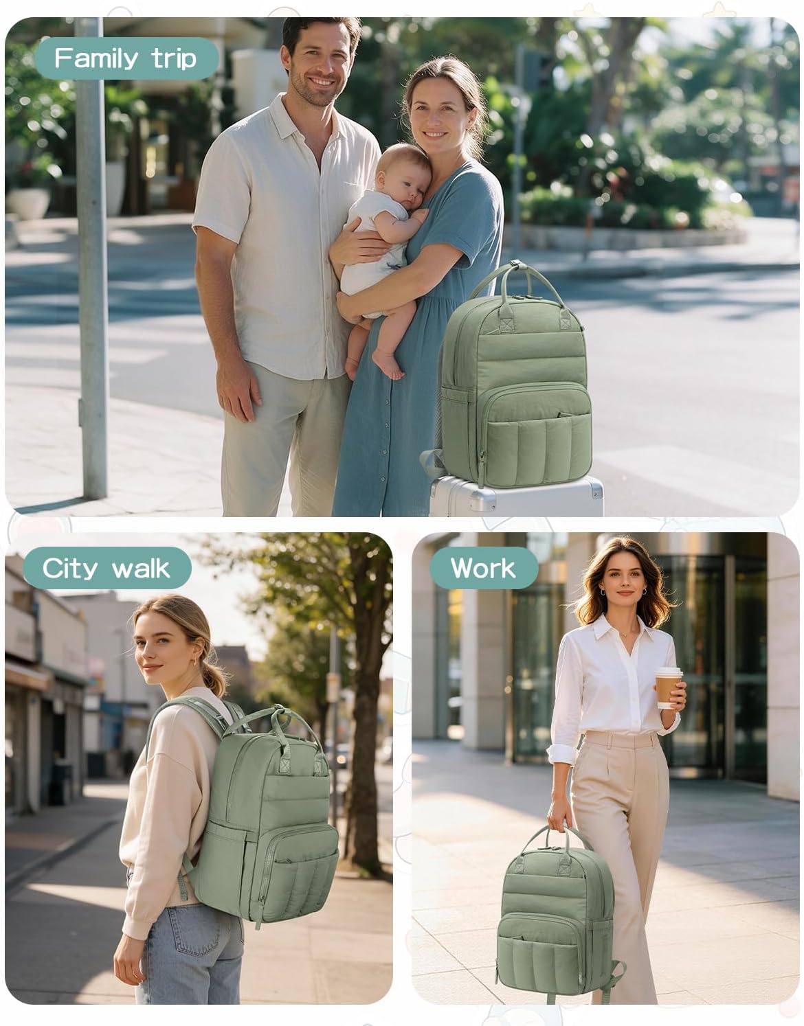 Thumbnail 6 de ZOMFELT Diaper Backpack, 23-Liter Capacity