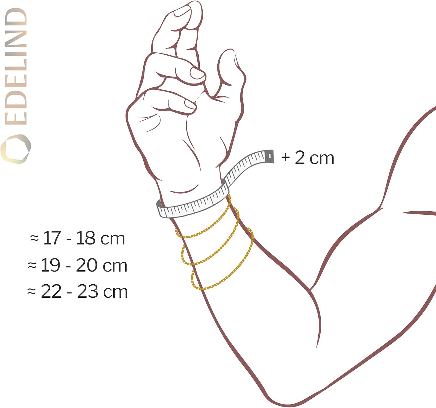 Detalle de EDELIND Bracciale Fantasia 333/585 Uomo in Oro Giallo/Bicolore, 5,2 mm di largh., Lunghezza a Scelta