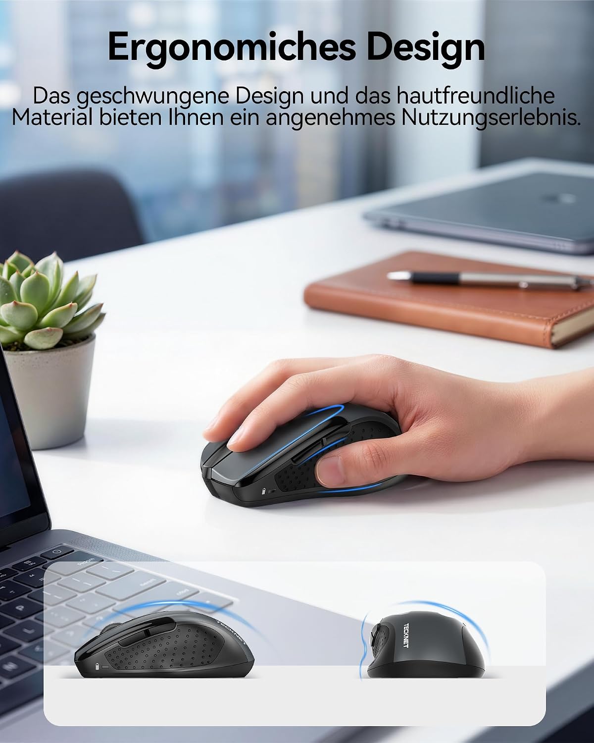 Detalle 2 de TECKNET Kabellose Maus 2600 DPI đź–±