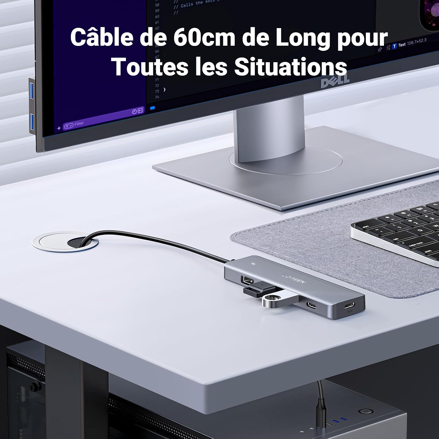 Detalle de UGREEN Hub USB 3.0 4 ports 5Gbps