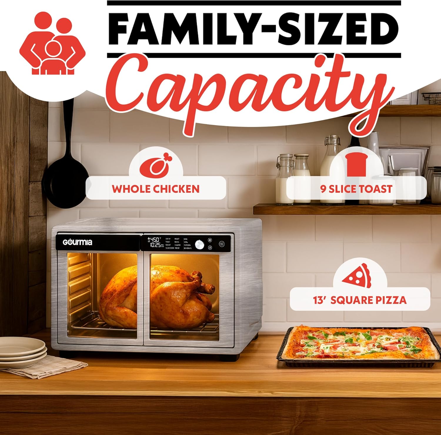 Thumbnail 5 de Gourmia French Door 37 Qt Air Fryer