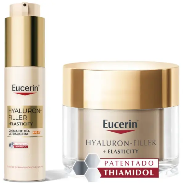 Detalle de Eucerin Hyaluron-Filler Elasticity: Pack Noche + Día con SPF50 (50 ml + 50 ml)