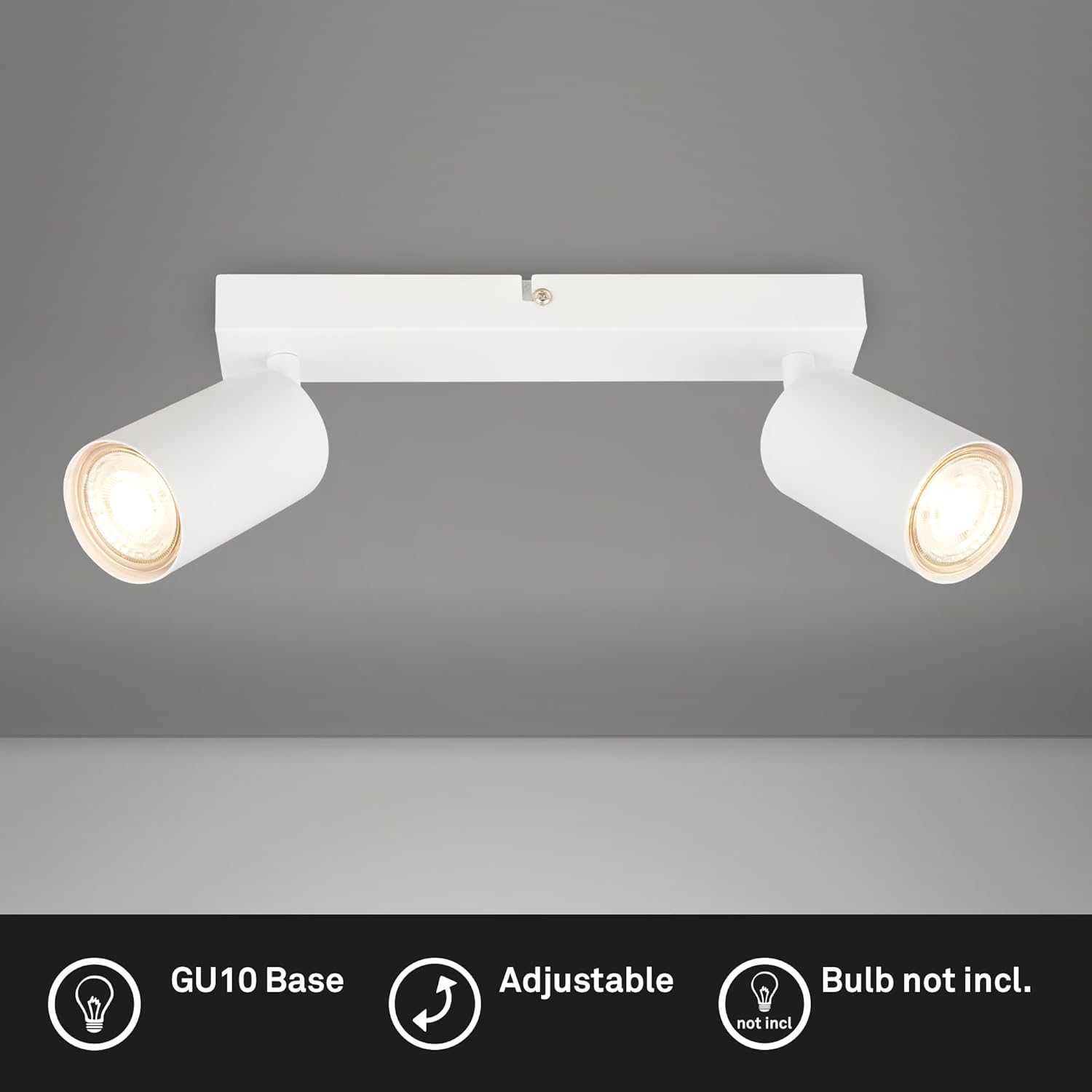 Detalle 2 de Briloner Focos LED Orientables GU10, 9W, 25.5cm, Blanco