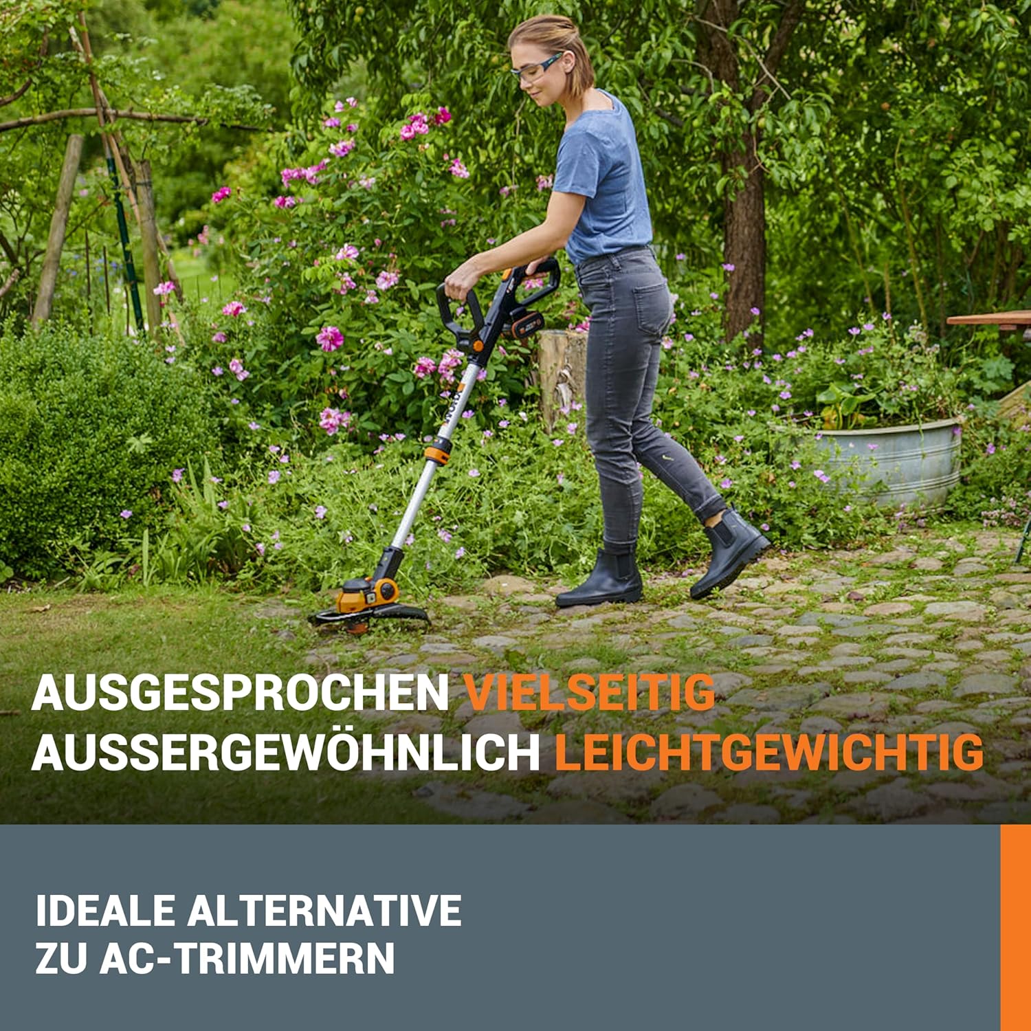 Thumbnail 1 de WORX WG163E Akku-Rasentrimmer – 2-in-1: Rasentrimmer und Kantenschneider (20V, inkl. 2x2Ah Akku & Ladegerät)