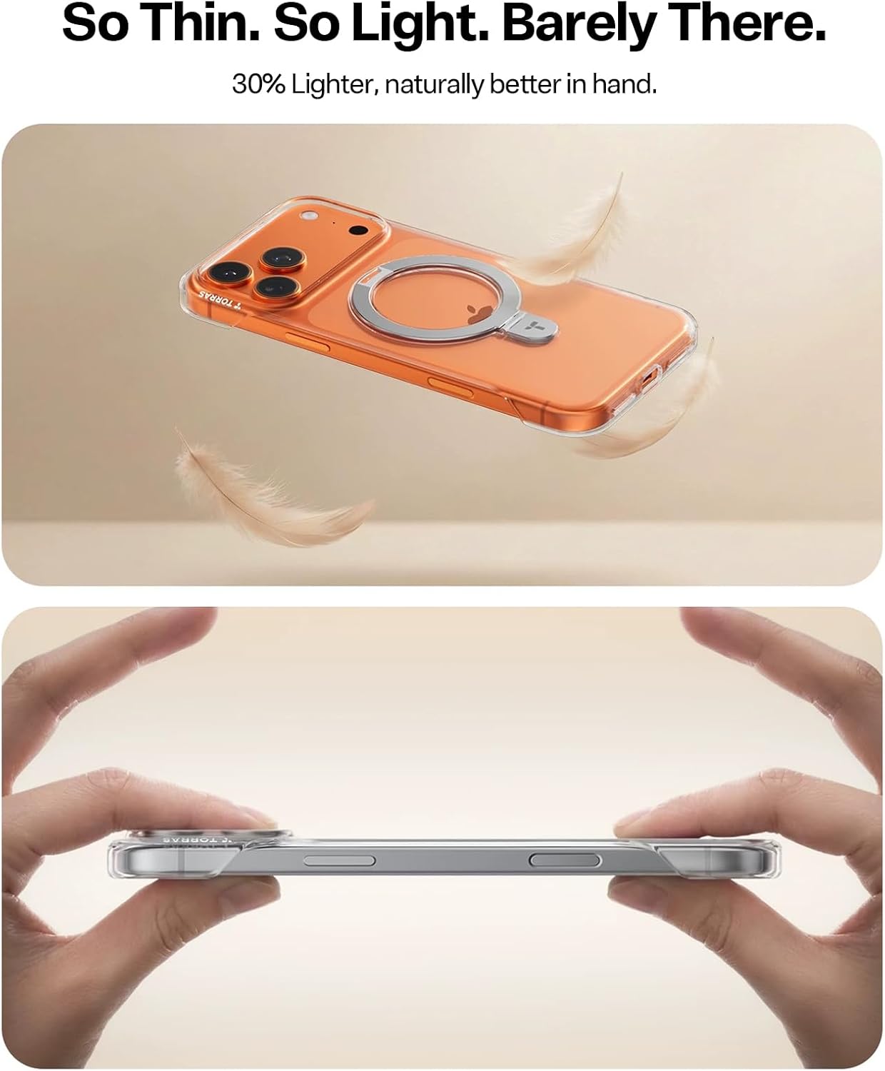 Thumbnail 4 de TORRAS Ostand Slim iPhone 17 Pro Max Clear Case 6.9"