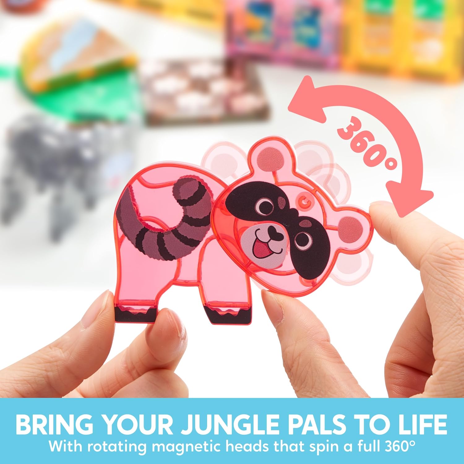 Thumbnail 4 de SYNCFUN Magnetic Building Tiles Jungle Animal Set – 50 Pieces for Kids Aged 3–8