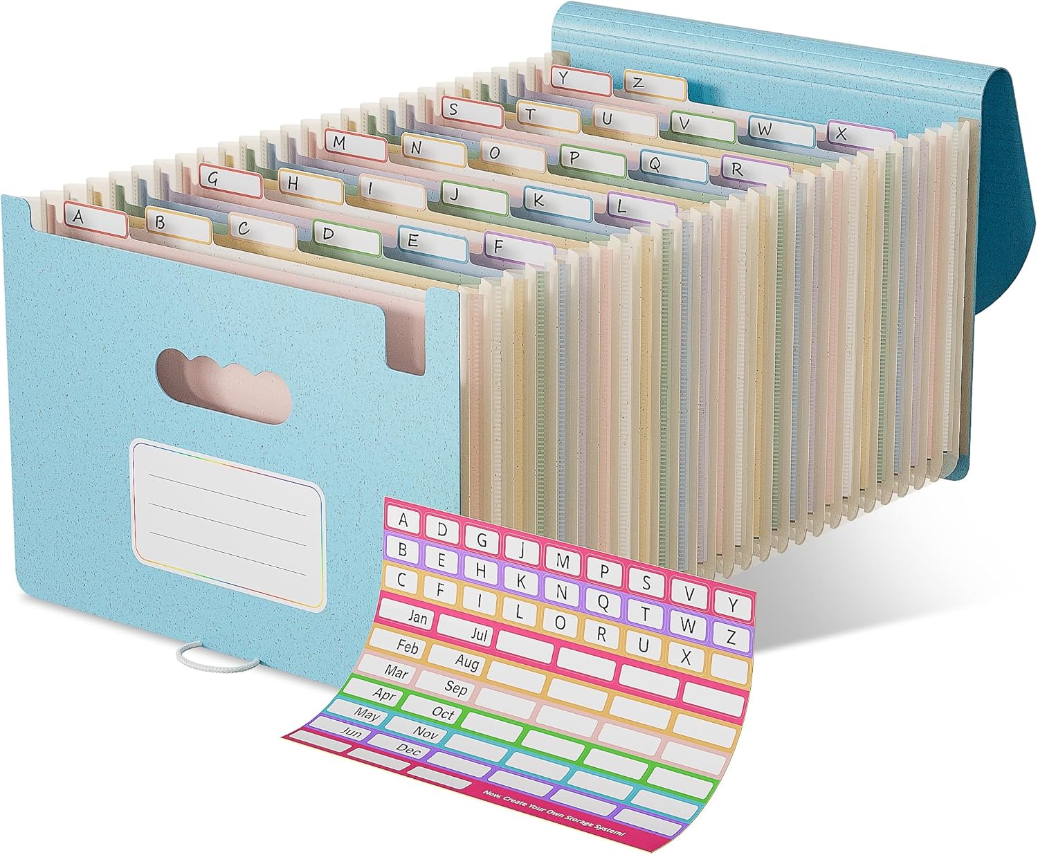 Thumbnail 6 de EcoStash Trieur 26 Compartiments A4 – Organiseur de Dossiers en Paille de Blé, Sans BPA, Vert Menthe