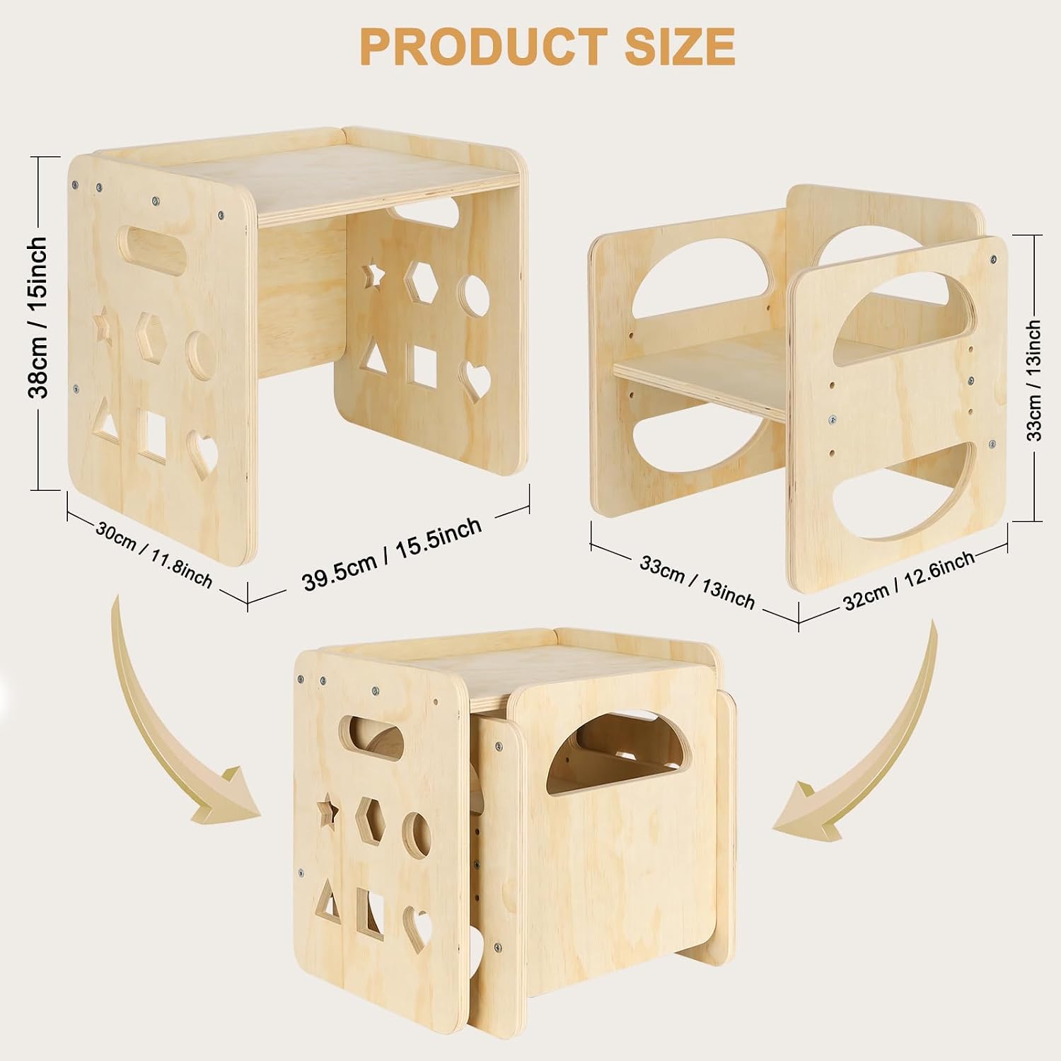 Detalle de Osrioal Kids Table and Chair Sets: Toddler Table and Chair for 1–3 Years, Stable, Easy Assembly