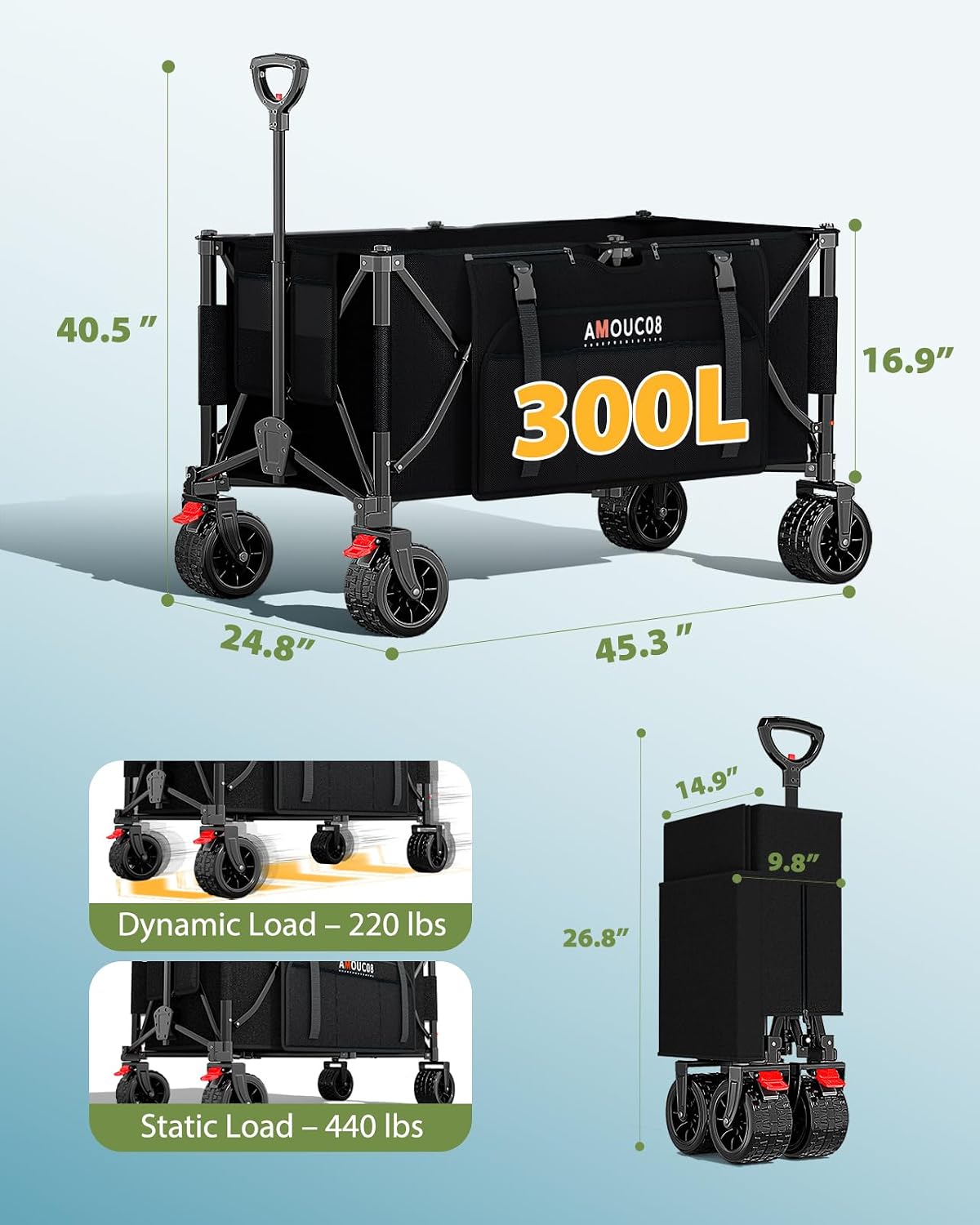 Thumbnail 4 de AMADA HOMEFURNISHING 300L Trolley 440 lbs