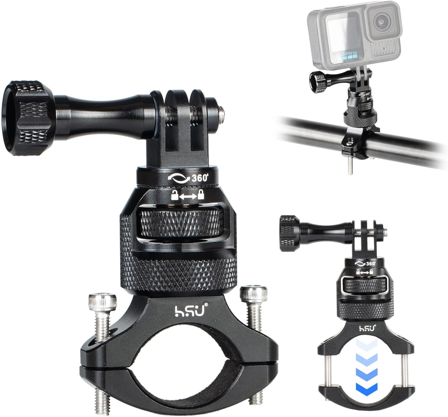 Detalle de HSU Bike Handlebar Clamp Mount for GoPro