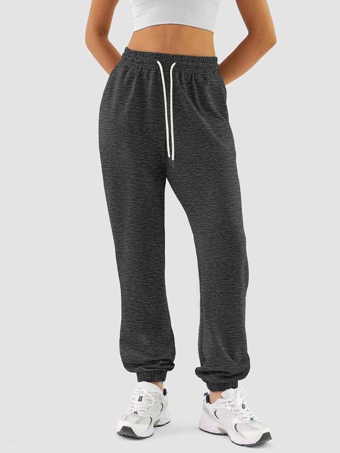 Detalle 2 de ATHMILE Women’s Sweatpants Baggy Joggers (High-Waisted, Lightweight) for Workout & Lounge