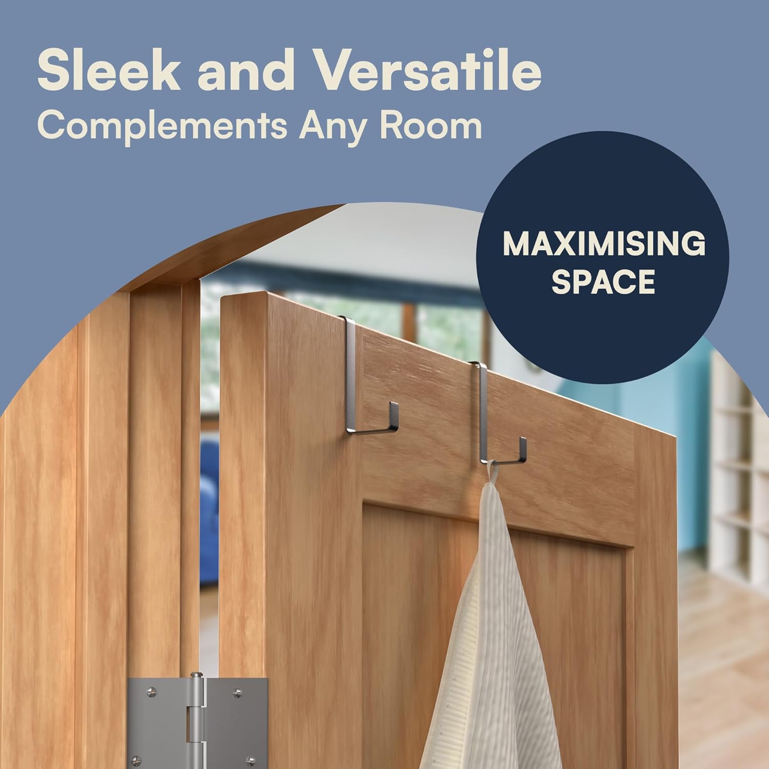 Detalle 2 de Tydi Compact Over Door Hanger – 6 kg capacity 〉
